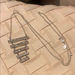 Silver stone necklace